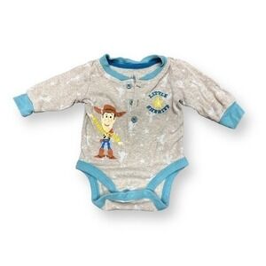 ⭐️ Disney Baby 'Little Sheriff' Toy Story Woody Long Sleeve Onesie